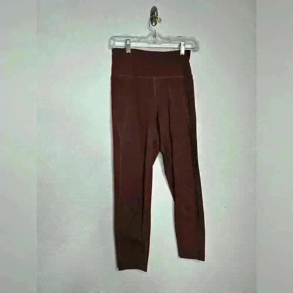 Girlfriend collective burgundy leggings women’s size small buttery soft